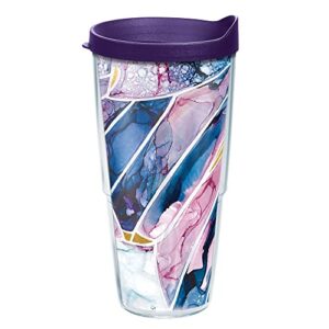 tervis inkreel - butterfly wing made in usa double walled insulated tumbler travel cup keeps drinks cold & hot, 24oz, classic