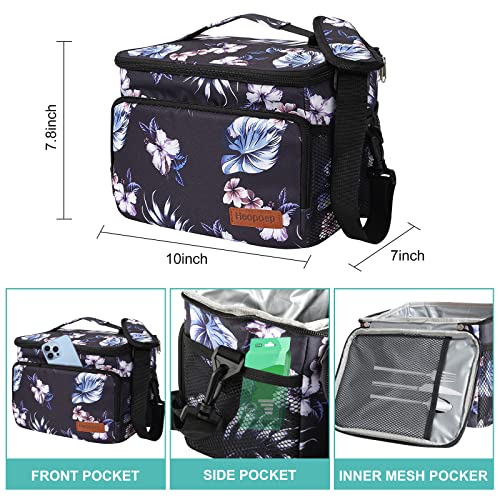 havatree Adult Lunch Bag Women Insulated lunch Box for Men Reusable Lunch Cooler Tote with Adjustable Shoulder Strap, Large Nurse Tote Bag for Office Work Picnic Beach and School's Bento Box