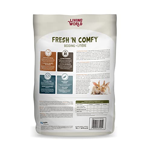 Living World Fresh ‘N Comfy Bedding & Nesting Material for Small Animals, Confetti, 610 Cubic Inches