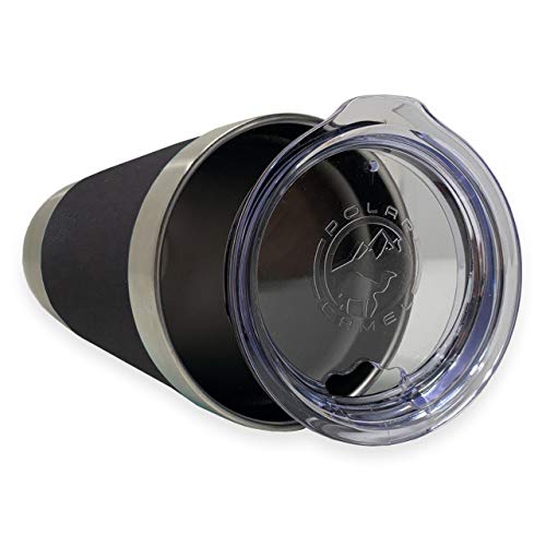 LaserGram 20oz Vacuum Insulated Tumbler Mug, Cobra Snake, Personalized Engraving Included (Silicone Grip, Black)