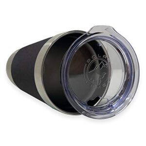 LaserGram 20oz Vacuum Insulated Tumbler Mug, Karate Man, Personalized Engraving Included (Silicone Grip, Black)