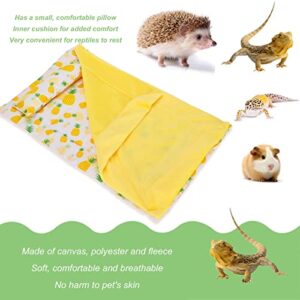 Evonecy A Warm and Snuggly Reptile with Bearded Dragon Bedding. A Soft Sleeping Bag for a Gecko Pineapple + Yellow Quilt