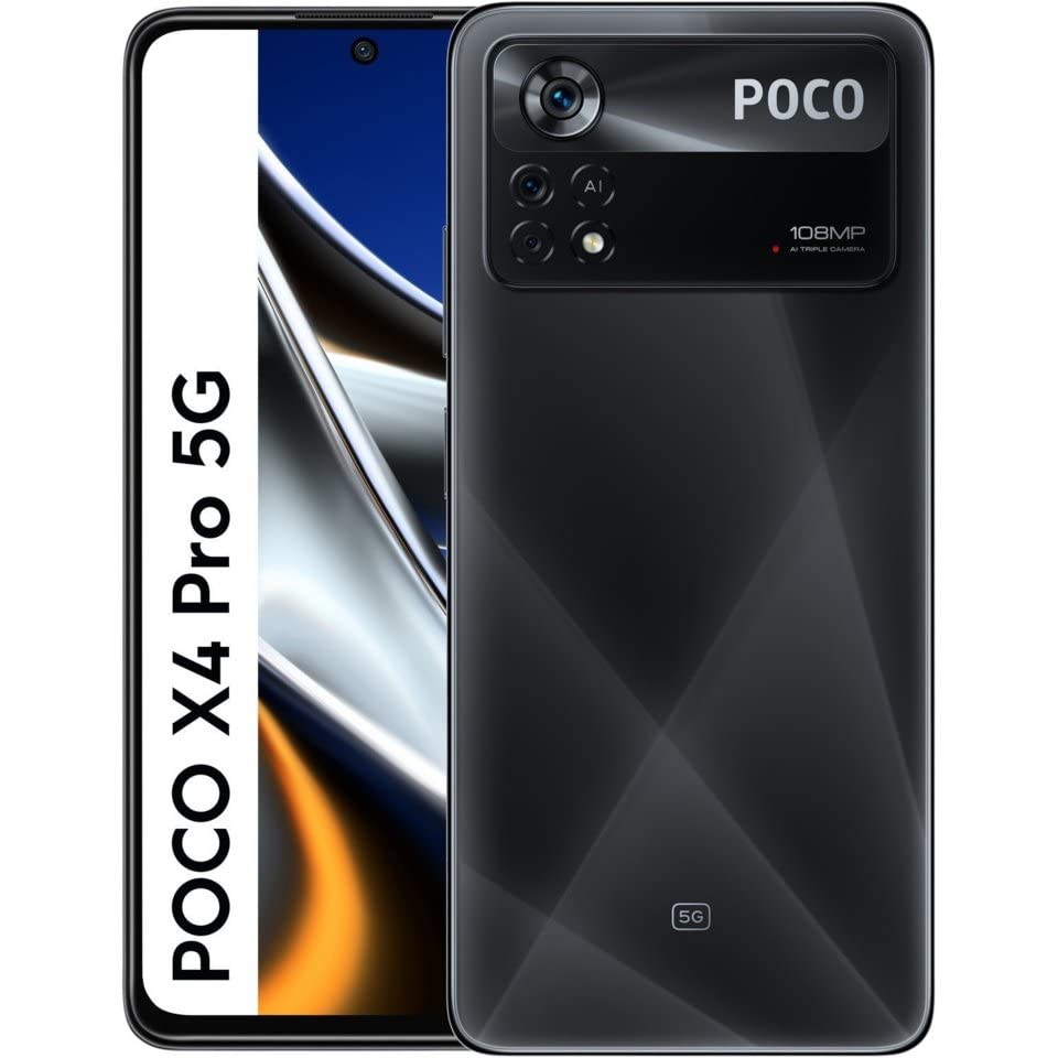 Poco X4 Pro 5G 128GB 6GB Factory Unlocked (GSM Only | No CDMA - not Compatible with Verizon/Sprint) Global Version - Laser Black