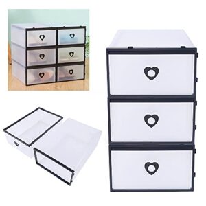 20 Pack Shoe Storage Boxes, Clear Plastic Stackable Foldable Shoe Organizer Bins, Drawer Type Front Opening Shoe Sneaker Holder Containers