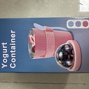 Wheelive Insulated Yogurt Container with Lid, Leak Proof Stainless Steel Parfait Cups with Lids and Reusable Plastic Spoon, 17oz Overnight Oats Containers with Lid On the Go, Dishwasher Freezer Safe