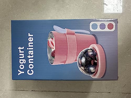 Wheelive Insulated Yogurt Container with Lid, Leak Proof Stainless Steel Parfait Cups with Lids and Reusable Plastic Spoon, 17oz Overnight Oats Containers with Lid On the Go, Dishwasher Freezer Safe