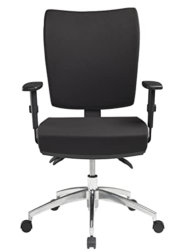 Pago Flash II Deluxe Ergonomic Chair Home Office Desk Chair with Alloy Spider and Adjustable Arms Black