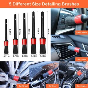 32Pcs Car Detailing Kit, Car Detailing Drill Brush Kit, Car Detailing Brush Set, Car Detailing Brushes & Car Wash Kit, Car Accessories for Women, Car Cleaning Brushes for Interior, Exterior, Wheels