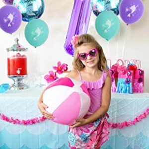 Mermaid Balloons Birthday Decorations for Girls 7th Party,40 Inch purple Jumbo Number "7" Foil Balloon,Mermaid Theme Girls 7 Year Old Party Supplies Backdrop Decor,Mermaid Latex Balloons Party Kit