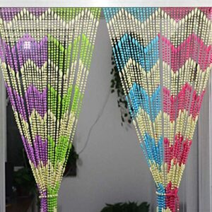 happlignly beaded door curtains for doorways bead string curtain for room dividers acrylic material hanging screen handmade home bedroom restaurant entrance decoration, size customizable