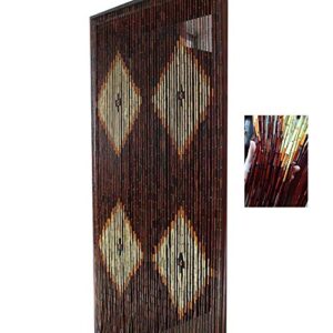 happlignly 56 strands beaded door curtains for doorways wood bead string curtain for room dividers handmade screen decoration home restaurant partition, 90x200cm (size : 90x200cm)