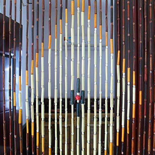 HAPPLiGNLY 56 Strands Beaded Door Curtains for Doorways Wood Bead String Curtain for Room Dividers Handmade Screen Decoration Home Restaurant Partition, 90x200cm (Size : 90x200cm)