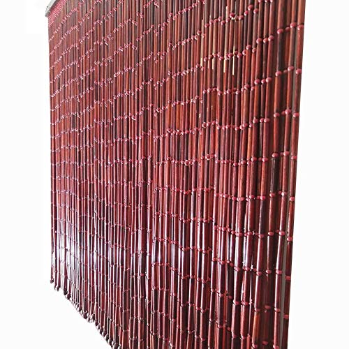 HAPPLiGNLY 45 Strands Beaded Door Curtains for Doorways Wood Bead String Curtain for Room Dividers Bamboo Festival Handmade Home Entrance Decoration Retro Style, Size Customizable (Size : 90X