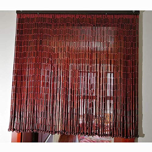 HAPPLiGNLY 45 Strands Beaded Door Curtains for Doorways Wood Bead String Curtain for Room Dividers Bamboo Festival Handmade Home Entrance Decoration Retro Style, Size Customizable (Size : 90X