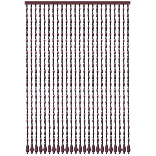 HAPPLiGNLY 31 Strands Beaded Door Curtains for Doorways Wood Bead String Curtain for Room Dividers Encryption Entrance Restaurant Retro Decoration -4 Colors (Color : A, Size : 0.6x1.55m)