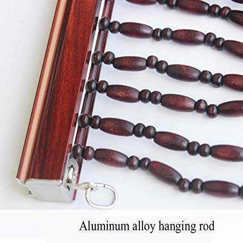 HAPPLiGNLY 31 Strands Beaded Door Curtains for Doorways Wood Bead String Curtain for Room Dividers Encryption Entrance Restaurant Retro Decoration -4 Colors (Color : A, Size : 0.6x1.55m)
