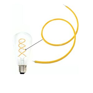 Treedix LED Filament Flexible Lamp Parts Warm DC 3V 2200K Diodes Flexible Filament Bulb （80mm/133mm300mm）
