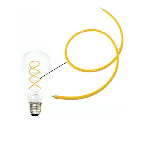 Treedix LED Filament Flexible Lamp Parts Warm DC 3V 2200K Diodes Flexible Filament Bulb （80mm/133mm300mm）