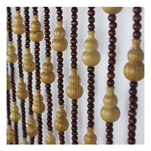 okuoka beaded door curtains for doorways wood bead string curtain for room dividers -31 strands entrance restaurant screen décor - chinese style - customizable (size : 1.2x0.8m)