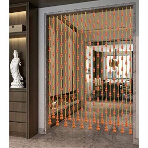 OKUOKA 31 Strands Beaded Door Curtains for Doorways Wood Bead String Curtain for Room Dividers Home Entrance Restaurant Retro Screen Handmade, Customizable (Size : 1.0x1.92m)