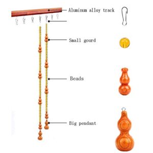 OKUOKA 25 Strands Beaded Door Curtains for Doorways Wood Bead String Curtain for Room Dividers Small Gourd Handmade Home Restaurant Hanging Screen, Customizable (Size : 0.9x1.25m)