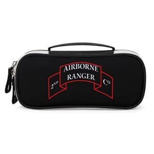 2nd Ranger Battalion Printed Pencil Case Bag Stationery Pouch with Handle Portable Makeup Bag Desk Organizer