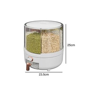 FEMUN,cereal dispenser,cereal containers storage,storage containers,rice dispenser,food containers,cereal dispenser countertop,dispensador de cereales,food dispenser,6 frames,360° rotatable