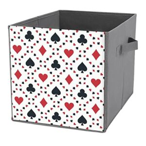 poker pattern collapsible storage bins basics folding fabric storage cubes organizer boxes with handles