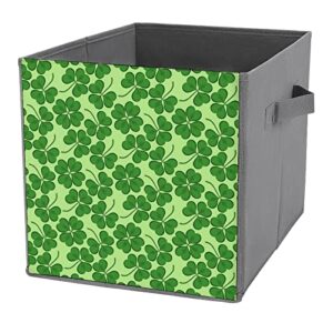 lucky clover collapsible storage bins basics folding fabric storage cubes organizer boxes with handles