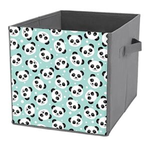 cute panda collapsible storage bins basics folding fabric storage cubes organizer boxes with handles