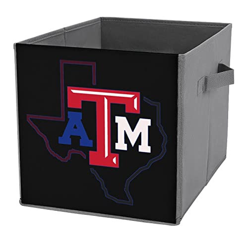 Texas ATM Map Collapsible Storage Bins Basics Folding Fabric Storage Cubes Organizer Boxes with Handles