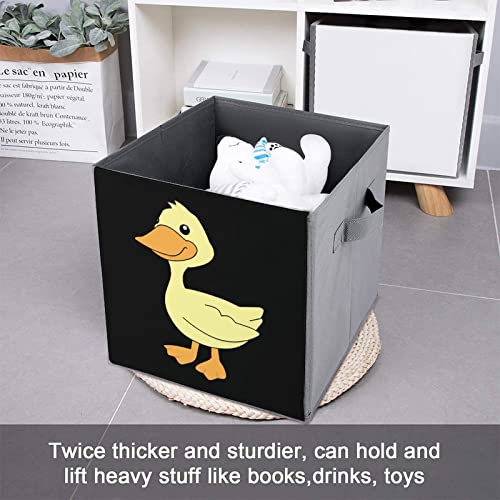 Yellow Duck Collapsible Storage Bins Basics Folding Fabric Storage Cubes Organizer Boxes with Handles