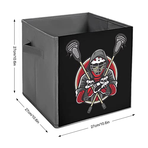 Cross Hockey Bat Collapsible Storage Bins Basics Folding Fabric Storage Cubes Organizer Boxes with Handles