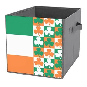 ireland flag shamrock clover collapsible storage bins basics folding fabric storage cubes organizer boxes with handles