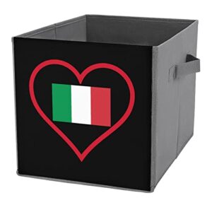 i love italian red heart collapsible storage bins basics folding fabric storage cubes organizer boxes with handles