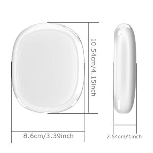 Case Cover for AirPods Max,Headphones Accessories,Transparent Soft Skin Protective Ear Cup Cover,Anti-Scratch Skin Sleeve (Transparent)