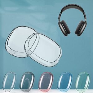 Case Cover for AirPods Max,Headphones Accessories,Transparent Soft Skin Protective Ear Cup Cover,Anti-Scratch Skin Sleeve (Transparent)