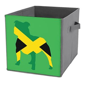 pitbull jamaica flag collapsible storage bins basics folding fabric storage cubes organizer boxes with handles