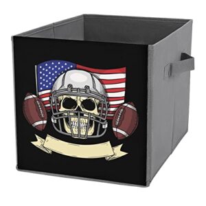 color skull usa football collapsible storage bins basics folding fabric storage cubes organizer boxes with handles