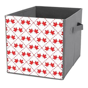 canada red maple leaf collapsible storage bins basics folding fabric storage cubes organizer boxes with handles