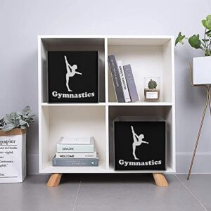 Gymnastics Collapsible Storage Bins Basics Folding Fabric Storage Cubes Organizer Boxes with Handles