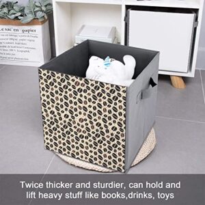 Coffee Bean Collapsible Storage Bins Basics Folding Fabric Storage Cubes Organizer Boxes with Handles