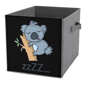 cute koala sleeping collapsible storage bins basics folding fabric storage cubes organizer boxes with handles