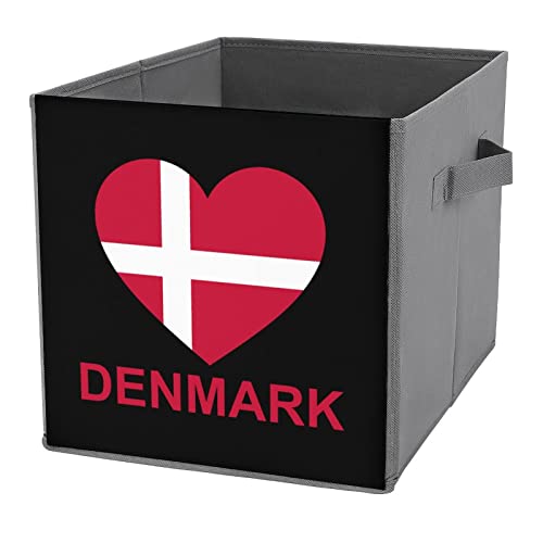 Love Denmark Collapsible Storage Bins Basics Folding Fabric Storage Cubes Organizer Boxes with Handles