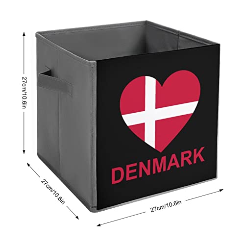 Love Denmark Collapsible Storage Bins Basics Folding Fabric Storage Cubes Organizer Boxes with Handles