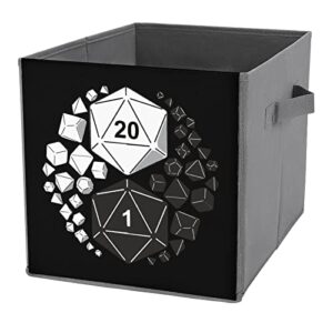 d20 dice yin yang collapsible storage bins basics folding fabric storage cubes organizer boxes with handles