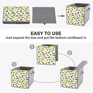 Beach Flip-Flops Collapsible Storage Bins Basics Folding Fabric Storage Cubes Organizer Boxes with Handles