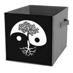 tree of life yin yang collapsible storage bins basics folding fabric storage cubes organizer boxes with handles