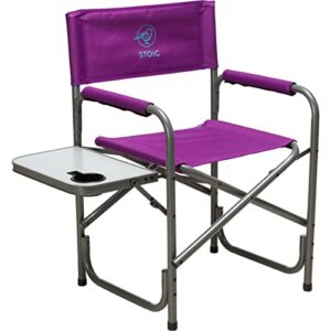 stoic fireside side table camp chair fuchsia blue coral, one size