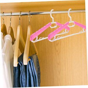 HOMSFOU 10pcs Adjustable Hanger Hangers Travel Clothes Hanger Wide Shoulder Coat Hanger Hangars Multi-Functional Pants Rack Suit Hanger Plastic Hanger Women's Hook up Broad Shoulders Abs